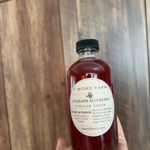 Rhubarb Blueberry Shrub